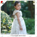 Wholesale floral fabric girls tulle maxi dress